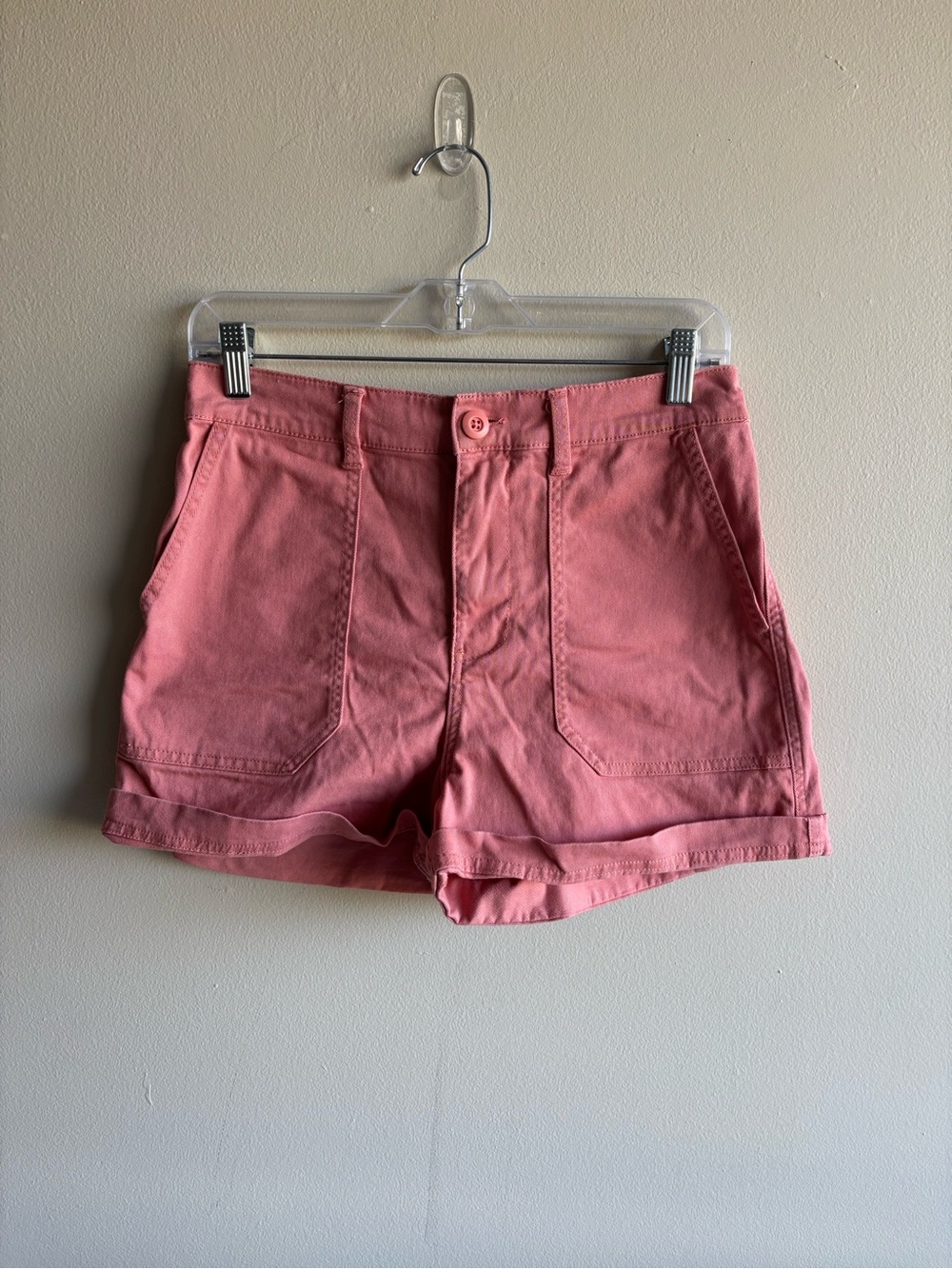 dip High-Waist Rose Pink Cotton Shorts Size M
